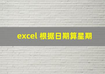 excel 根据日期算星期